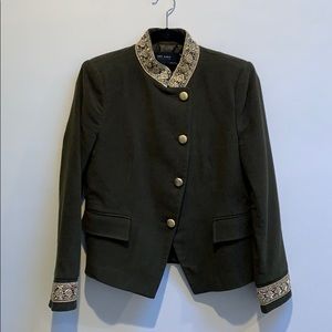 Zara Velvet Military Style Blazer